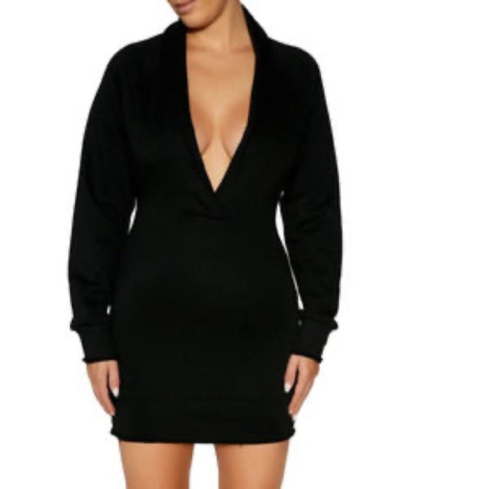 NWT Naked Wardobe Black Sweater Dress